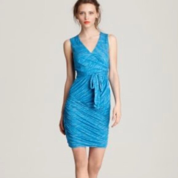 NWOT Plenty Tracy Reese Surplice Mini Dress Space Dyed Jersey Anthropologie M - Picture 4 of 13